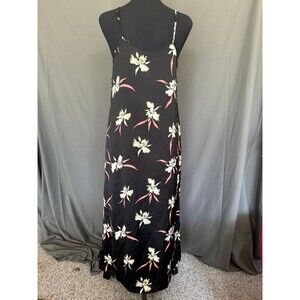 J.Crew Black Floral Slip Dress Y2K 90s Romantic Fairy Grunge